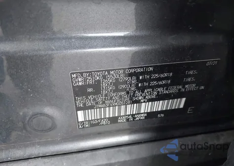 2021 Toyota Rav4 Prime Se z USA, uszkodzony, nr VIN JTMAB3FVXMD051281